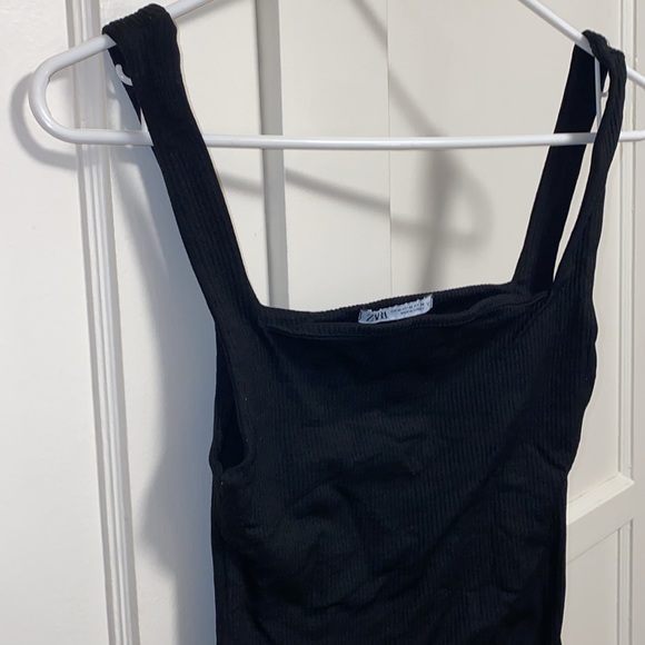 Zara Medium Black Ribbed Bodysuit - Picture 9 of 9